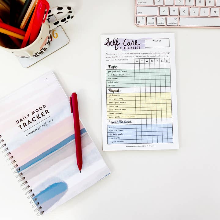 Steel Petal Press - Wholesale Kladblok - Checklist voor zelfzorg Habit Tracker Notepad