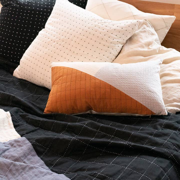 Anchal - Wholesale Lumbar Pillow - Naari Colorblock Lumbar Pillow Cover1