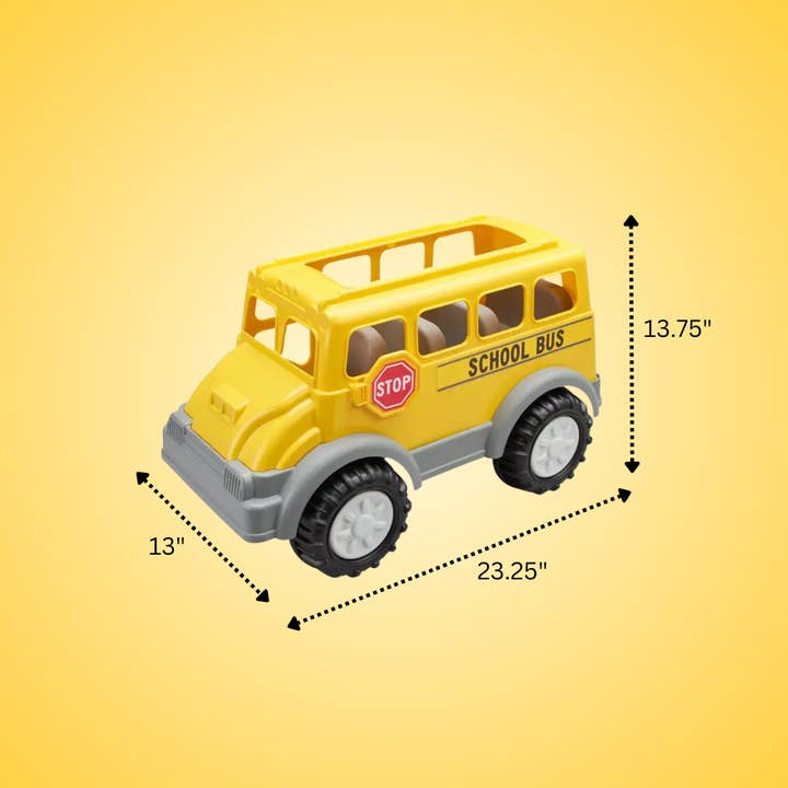 American Plastic Toys - Wholesale Toy Car/Truck - Kids - Gigantic School Bus Plastic Toy for Kids