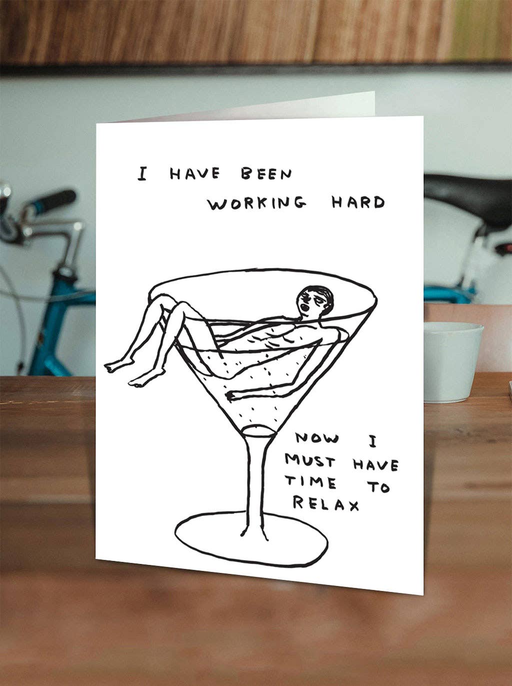 David Shrigley x Brainbox Candy – postal de parabéns por atacado – Cartão de Aniversário Engraçado - Hora de Relaxar1