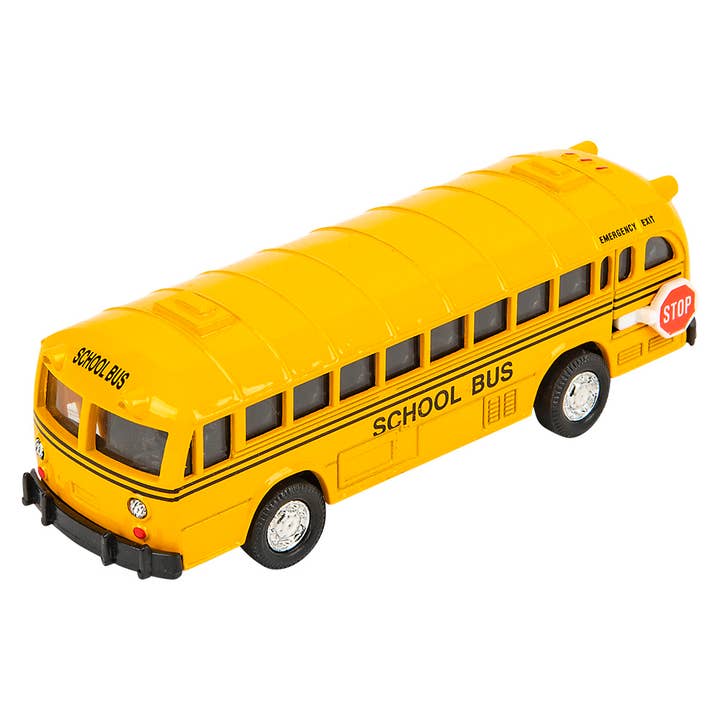 The Toy Network - Wholesale Toy Car/Truck - Kids - 5" Diecast Pull Back Classic School Bus 12/Display5
