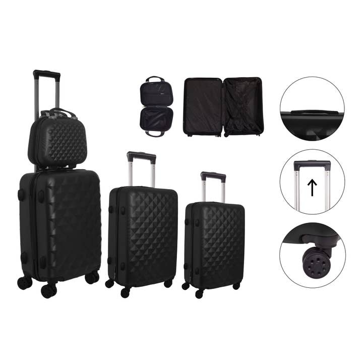 Juego De 3 Maletas + Neceser para venta al por mayor de CP INTERNATIONAL