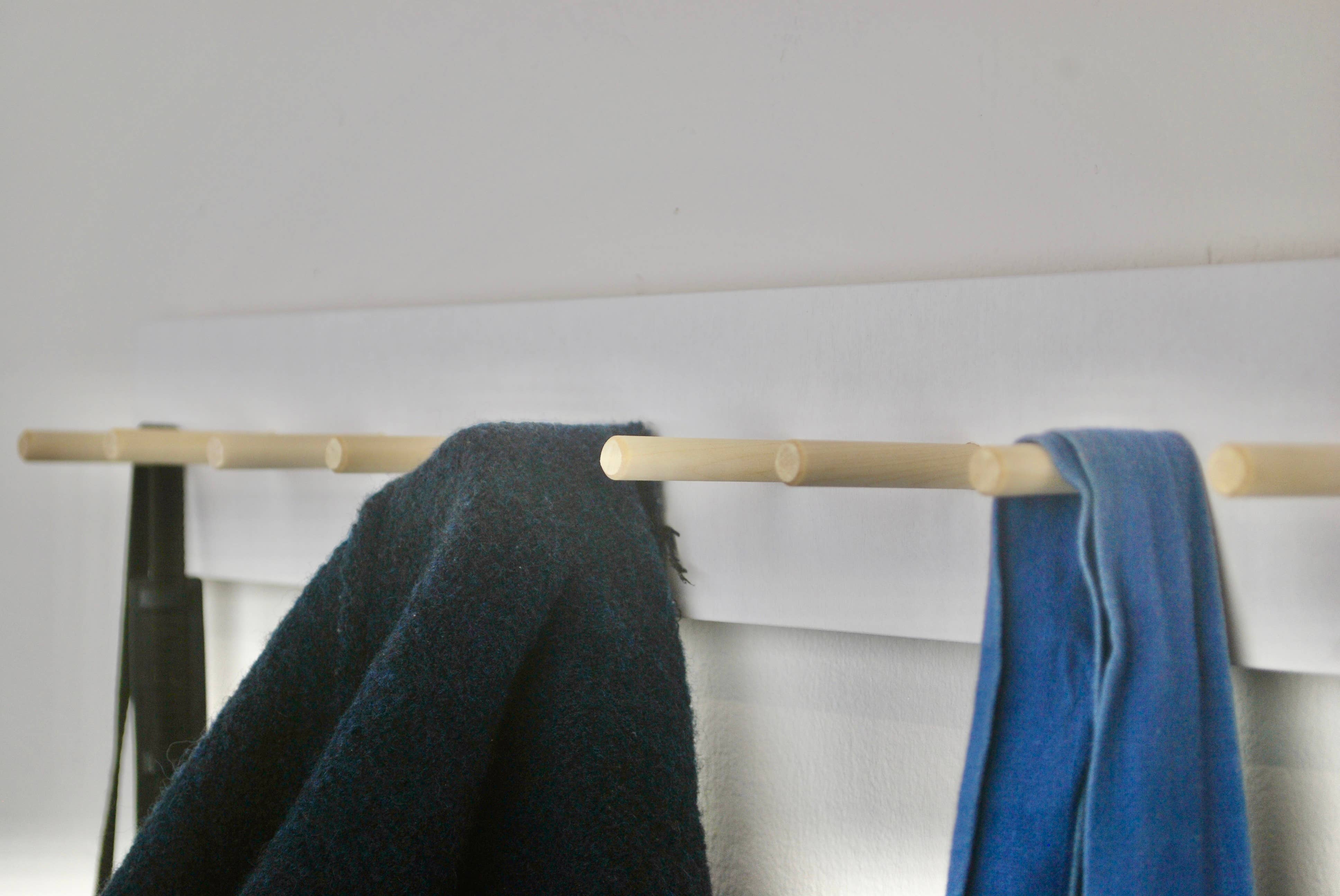 Thread Pegs – wholesale Wall hook – Peg rail in birch ply wood hook hanging rack2