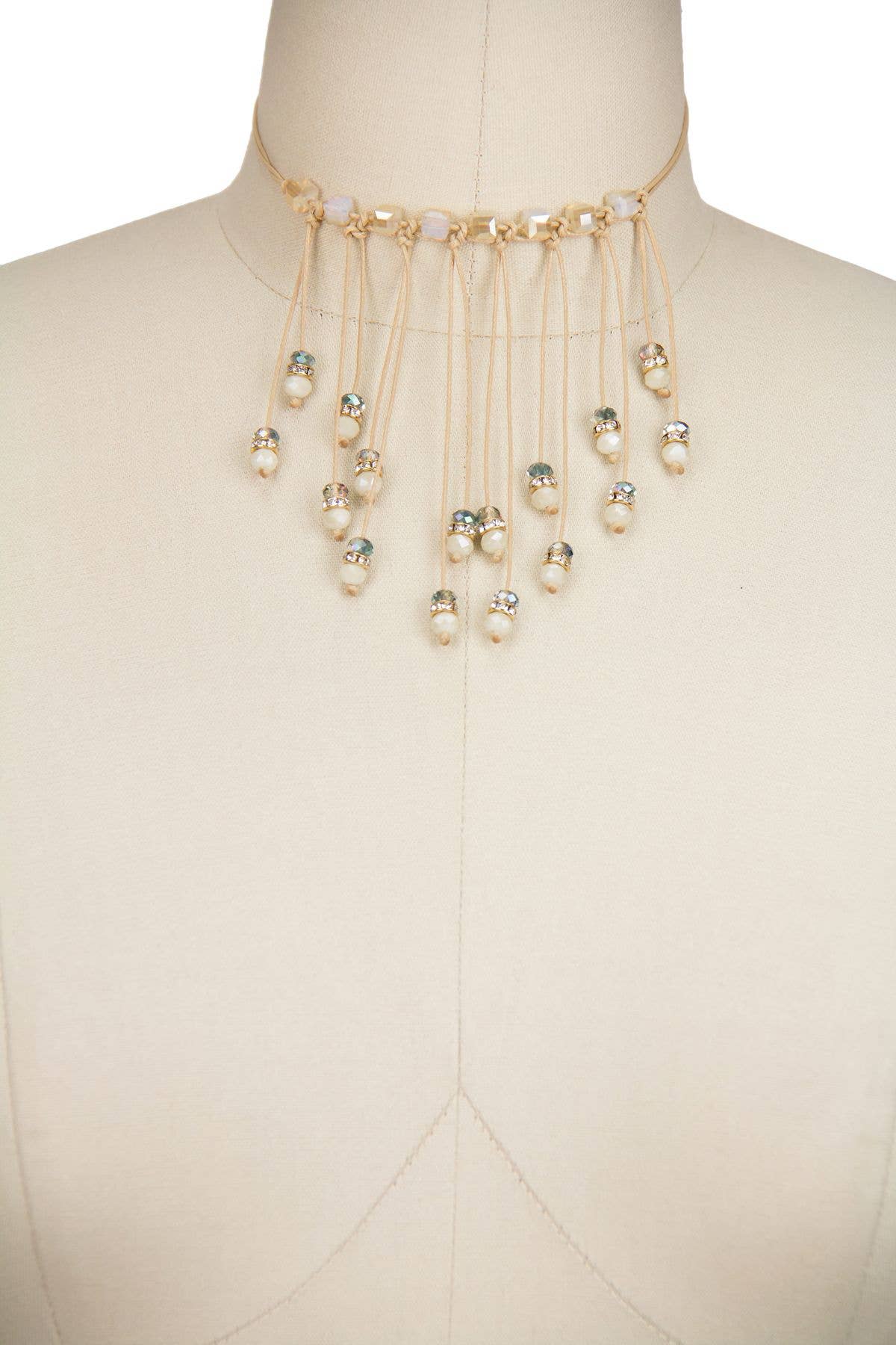 Veroma Gifts - Wholesale Choker/Collar - Glamorous Zelda Beaded Bib Choker Necklace3