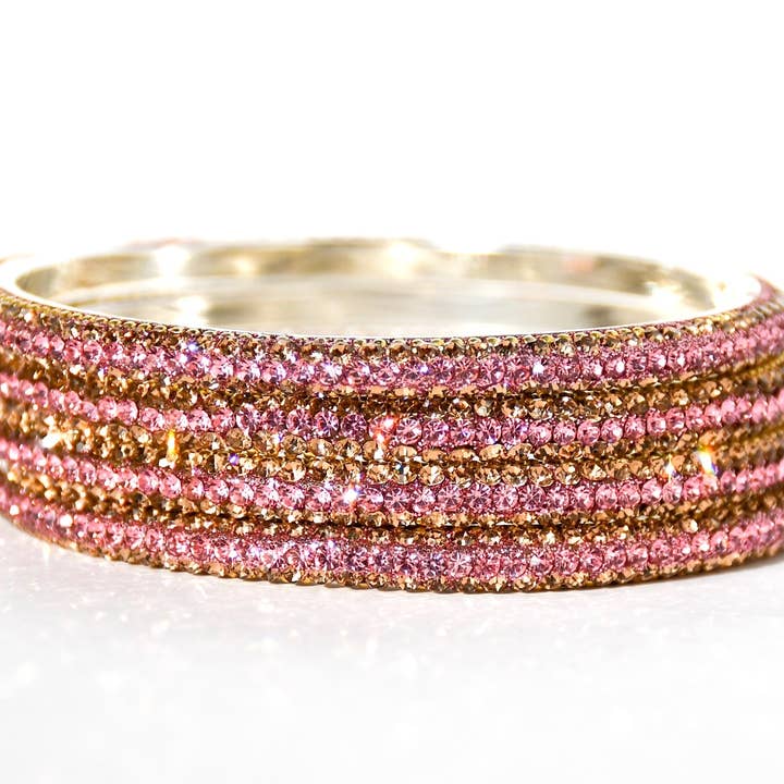 Celebration Blings – Engroshandel Armbånd – Krystal armbånd - Skinny Pink