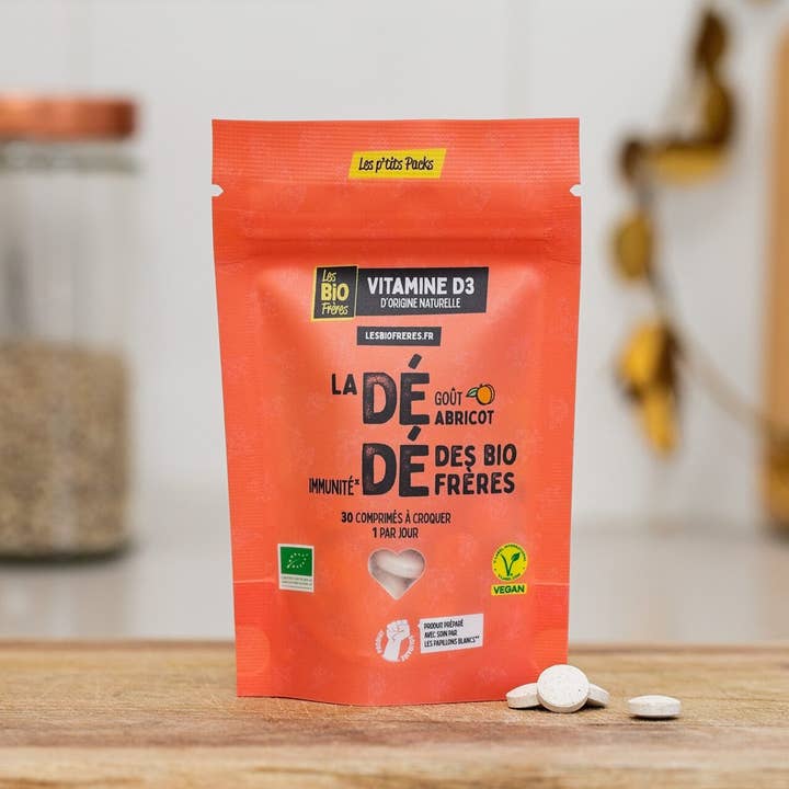 Ekologiskt D3-vitamin - Dédé Aprikos - 30 Tabletter för wholesale av LES BIO FRÈRES
