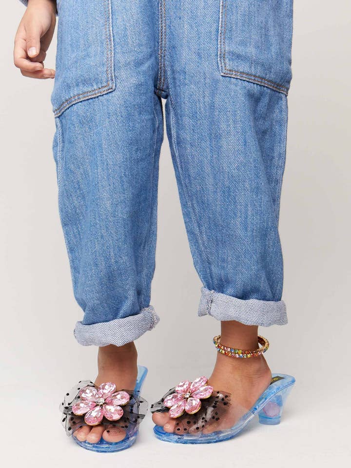 Super Smalls - Wholesale Sandals - Kids - Pink Flower Gem Play Shoes1