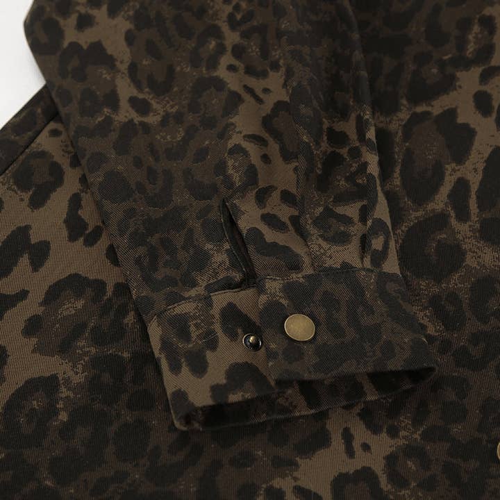Marayn - Venta al por mayor Chaqueta - Mujer - Chaqueta versátil de estilo británico con estampado de leopardo retro para otoño13