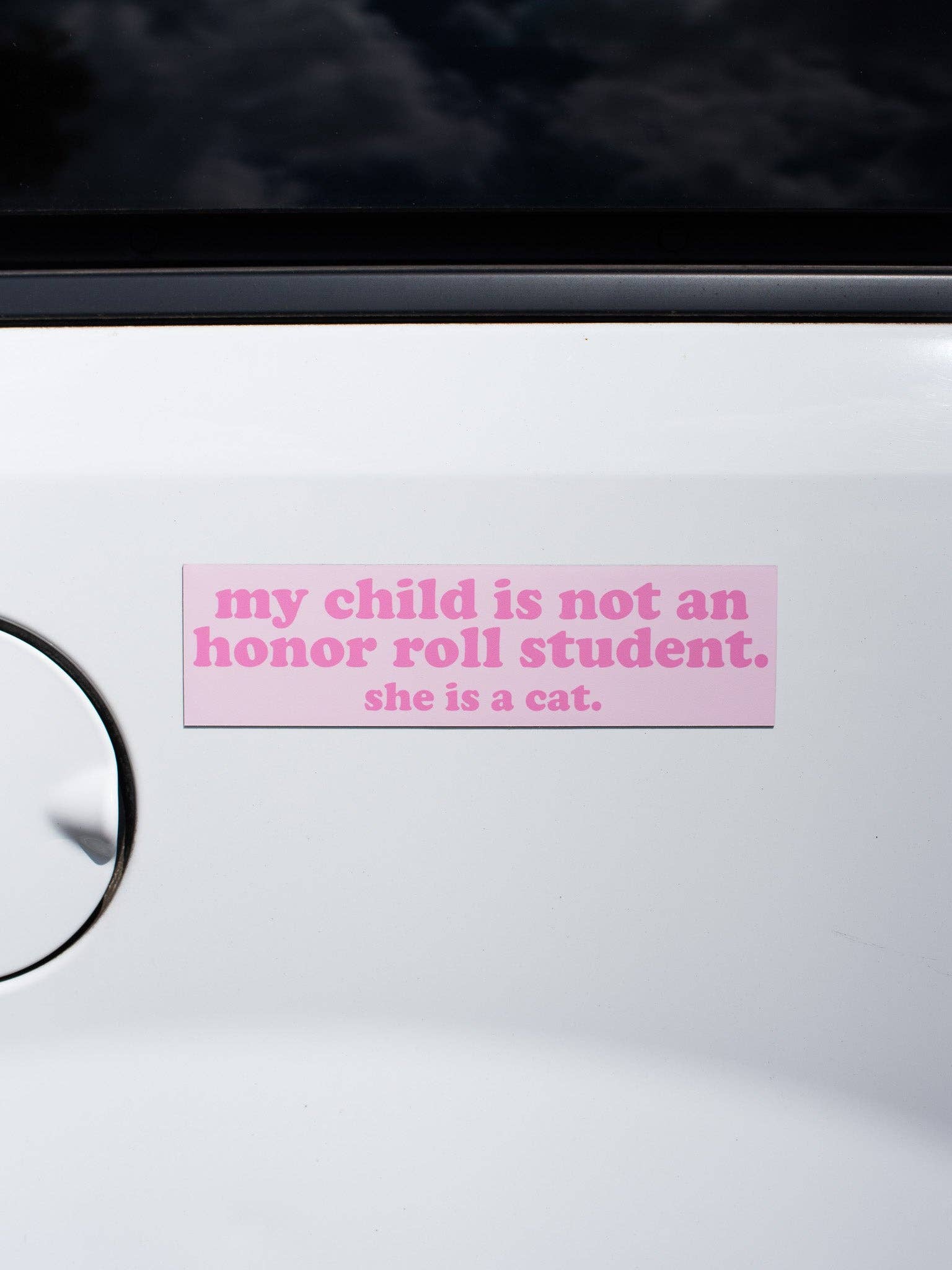 A Shop of Things - Wholesale Car Decorative Charm - Women's - Honor Roll Cat Bumper Magnet- Pink4
