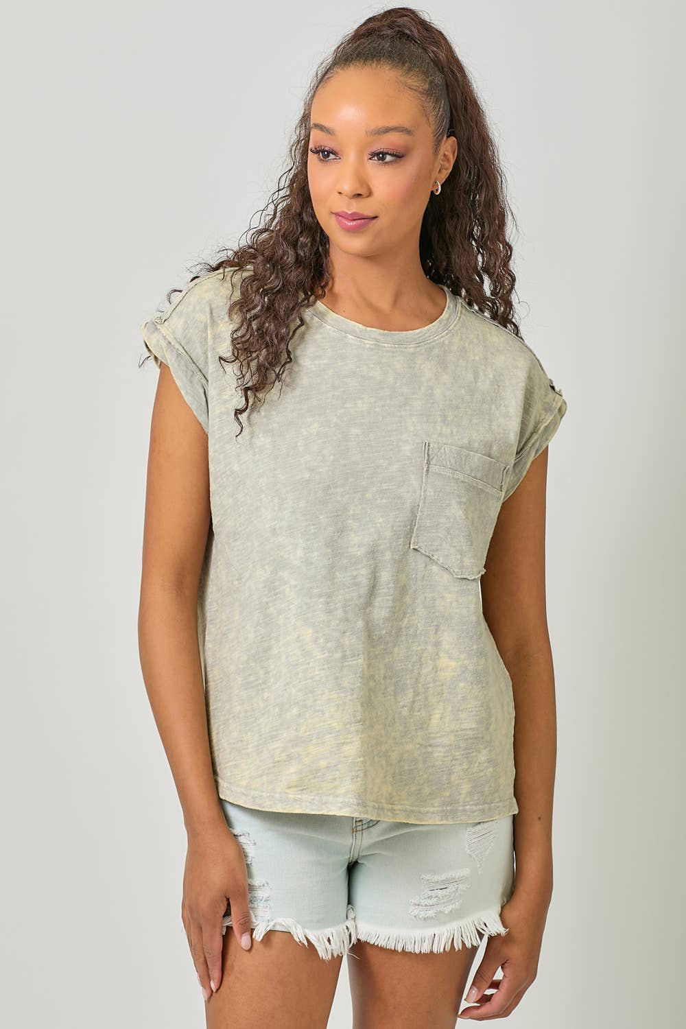 Mystree - Wholesale T-Shirt - Women's - 61119 Washed Slouchy Essential Tee6