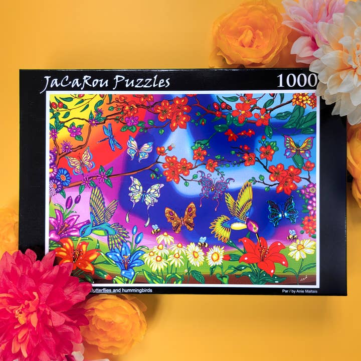 JaCaRou Puzzles Inc. - Wholesale Puzzel - Volwassene - Vlinders en kolibrie 1000stuks legpuzzel2