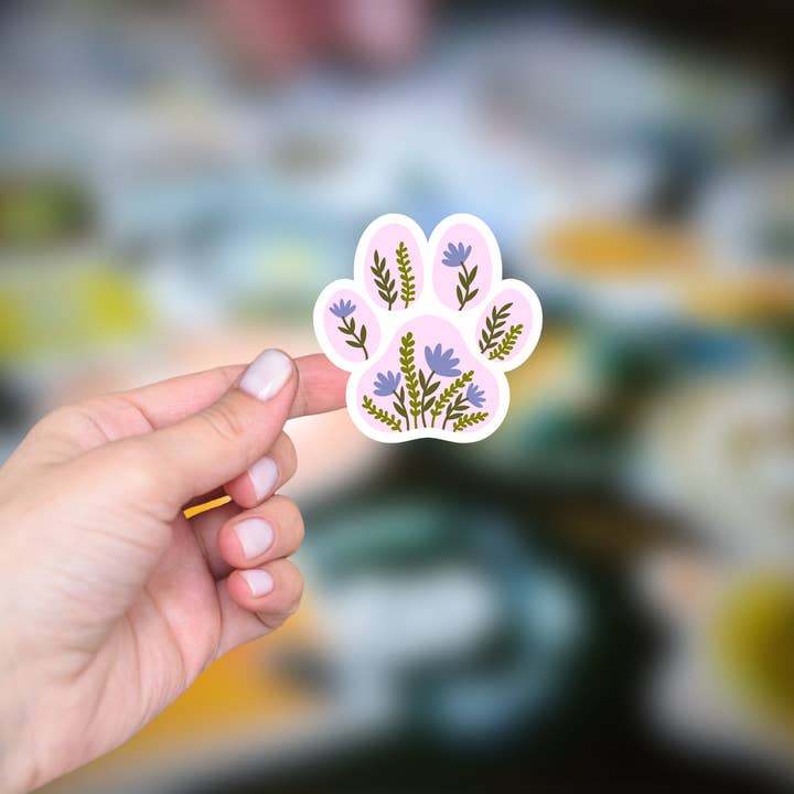 Autocolante de Pegada de Flor Silvestre por atacado de The Bookmark Coven