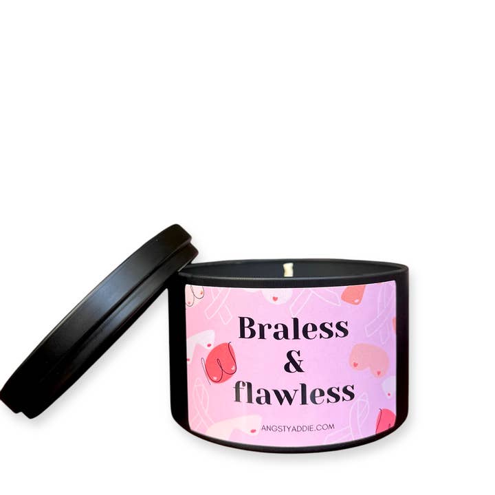 Angsty Addie - Wholesale Jar/Filled Candle - Mastectomy gift, cancer recovery gift, breast cancer gifts
