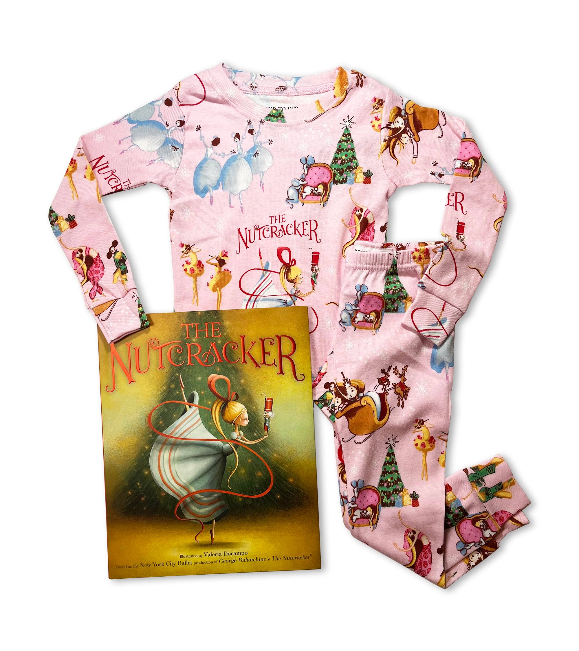 Books to Bed - Wholesale Sleepwear Set - Kids - The Nutcracker - Hanger PJ Set With Book1
