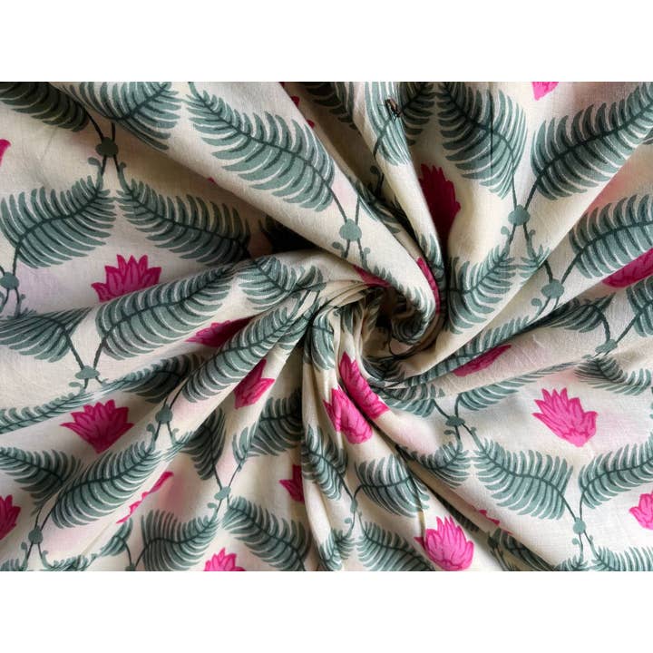 Bhawana Handicrafts - Vendita all'ingrosso Tessuto - Tessuto di cotone di lusso Tessuto stampato a blocchi di cotone fatto a mano