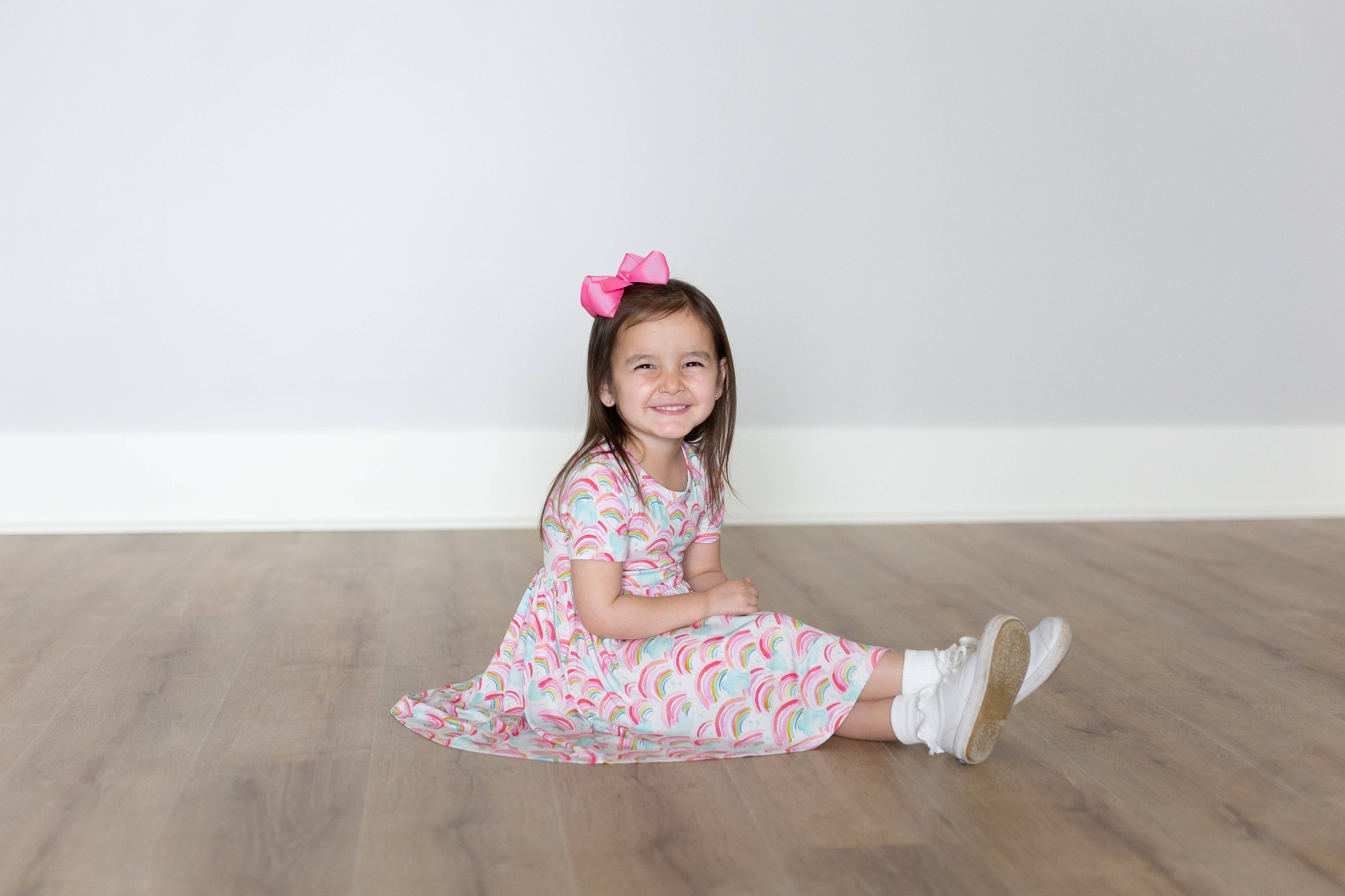 Sweet Bay Clothing - Wholesale Dress - Kids - Rainbow Twirl Dress1