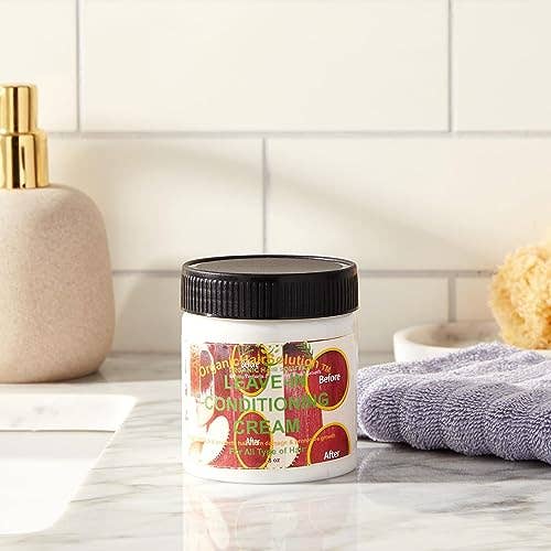 Organic Hair Solution - Wholesale Leave-in conditioner - LEAVE-IN CONDITIONER CREAM - Behandeling tegen haaruitval - met aloë vera, castor, argan, zoete amankel, vitamine E