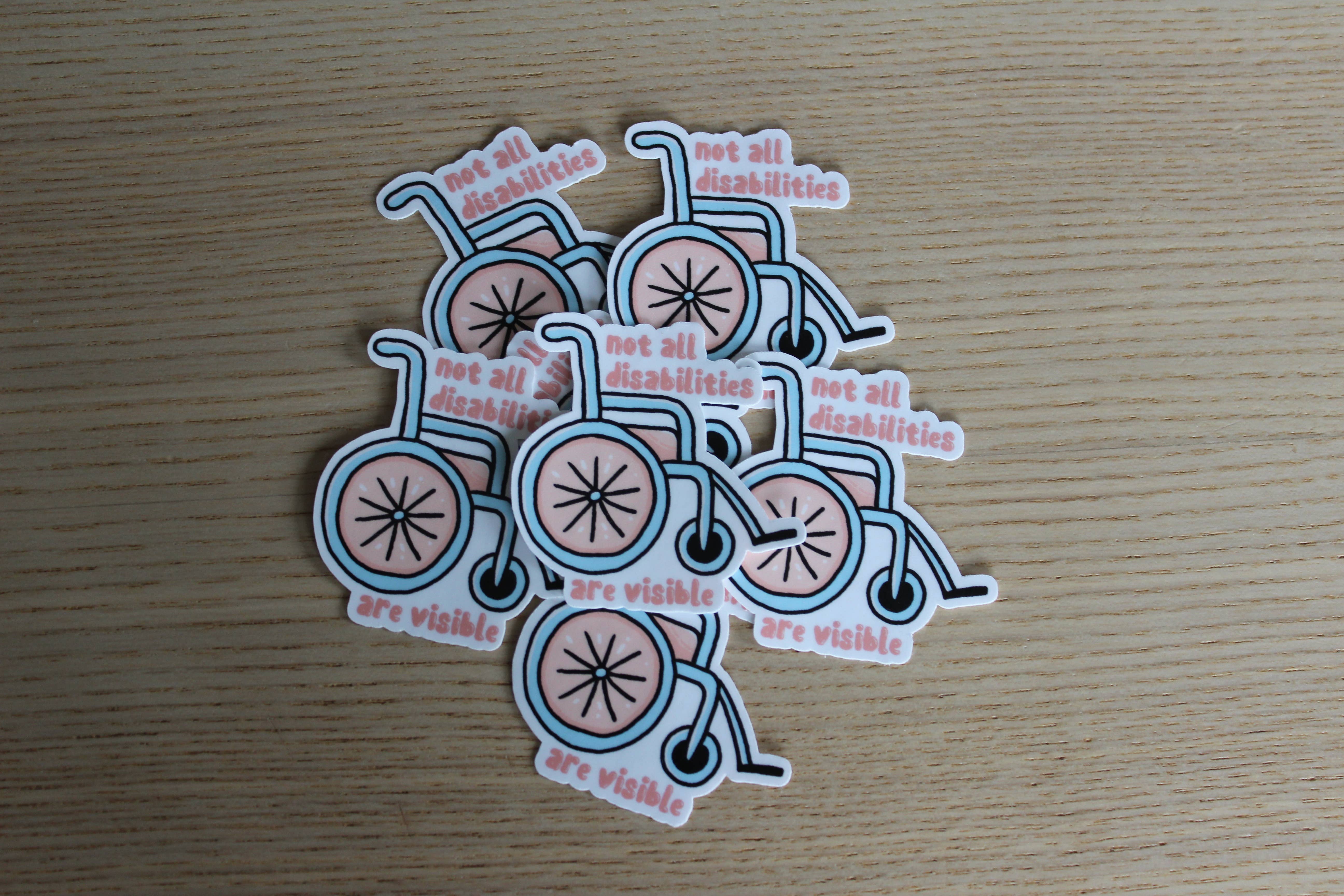 x The Fancy Firefly - Wholesale Sticker - Not All Disabilities Are Visible – Waterproof Die-cut Sticke3