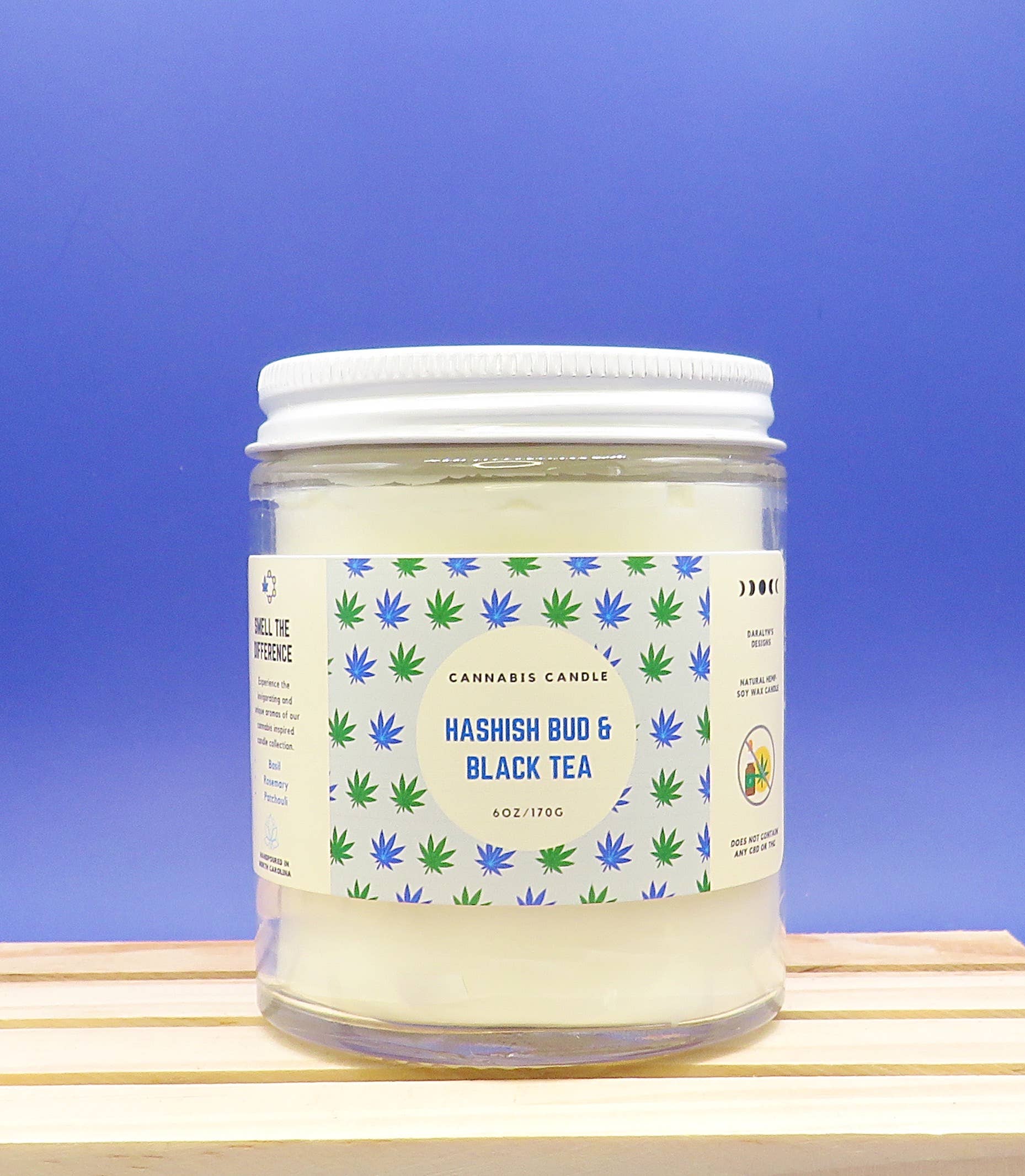 Daralyn's Designs – Vela em jarro/copo por atacado – Vela de cannabis | 6oz | Cera de cânhamo15