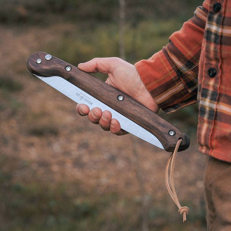 Woxna – wholesale Praktiskt verktyg – Hopfällbar såg i valnöt och rostfritt stål, 25 cm, present till män8