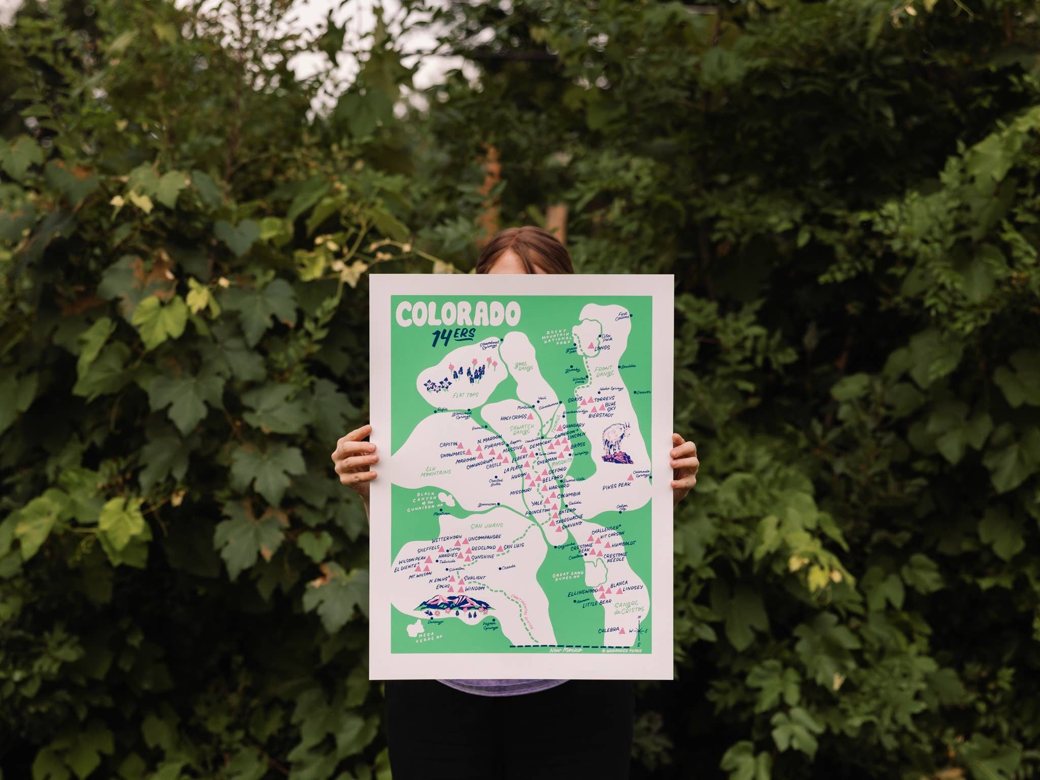 Little Known Goods - Wholesale Poster - Colorado 14ers Screen Printed Poster11