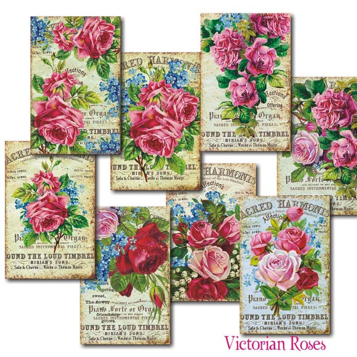 DECORER - Vente Scrapbooks - Victorian Roses - Mini papier pour scrapbooking