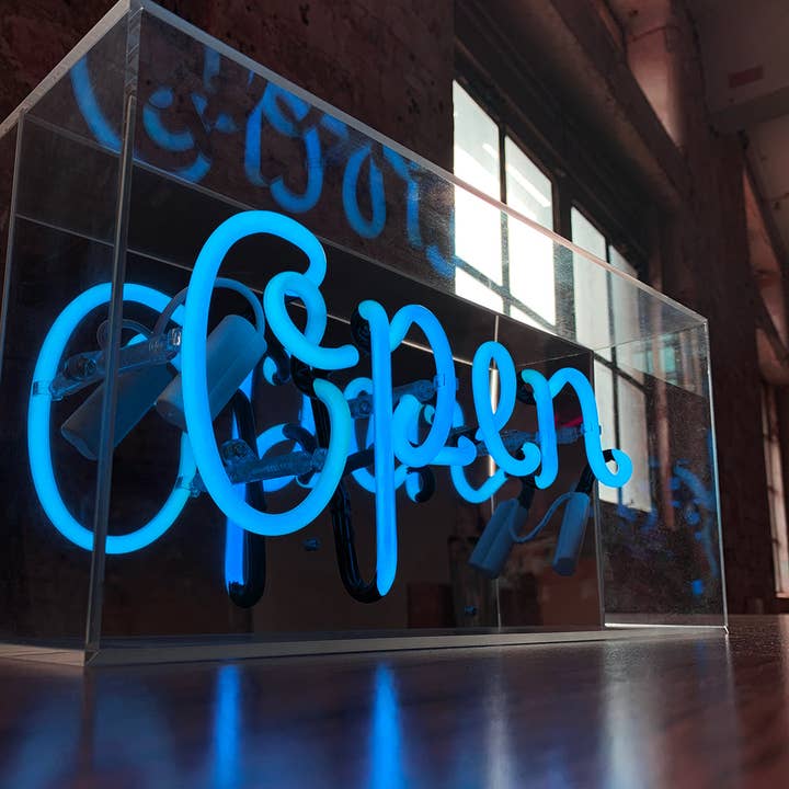 Locomocean - Wholesale Neon Sign - 'Open' Acrylic Box Neon Light