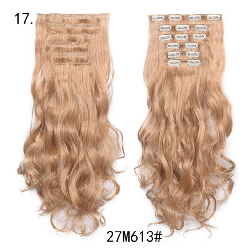 VIGOR - Wholesale Hair Extensions - Long Curly Wavy Hair 16 Clip In Hair Extension23