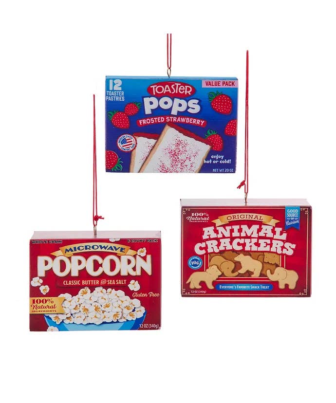 Kurt S. Adler, Inc. - Wholesale Ornament - 3.75" Plastic Food Box Ornament 3 Assorted