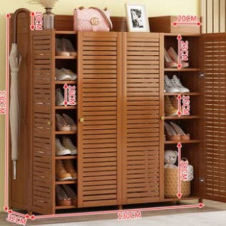 everythingbamboo - Wholesale Shoe Rack - Bamboo Shoe Case Shoe Rack Cabinet Book Case Shelf Storage Multiple Use Classic Luxury9