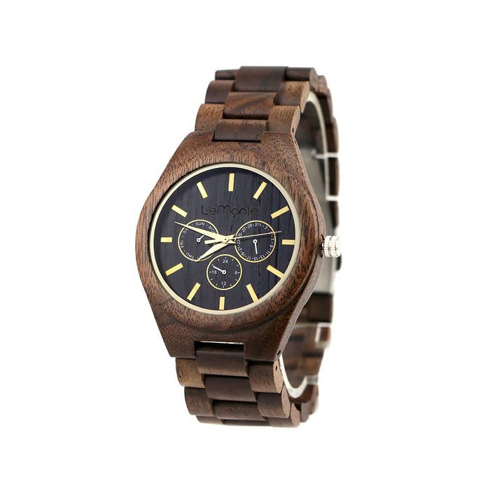 Vancouver Walnut Wooden Clock for wholesale by LeMonte