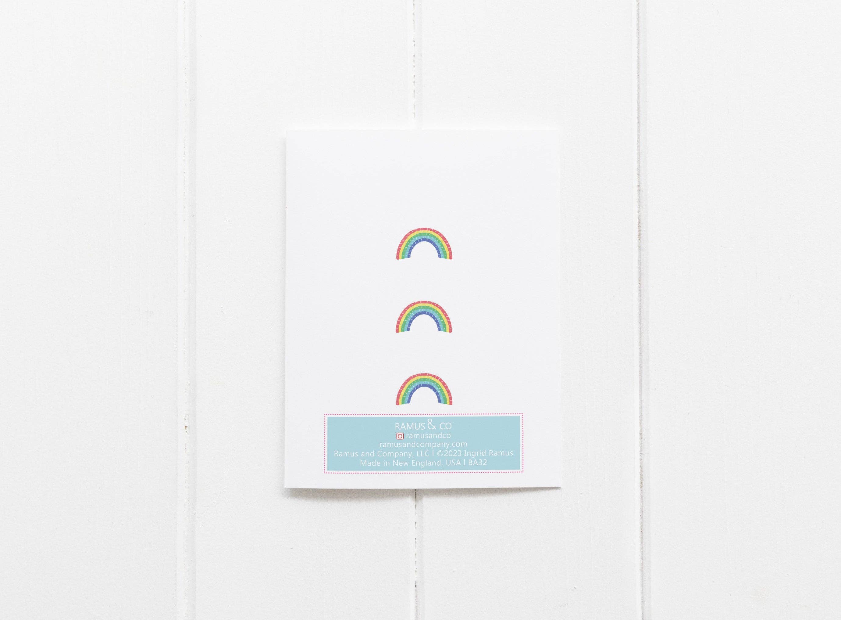 Ramus & Co. - Wholesale Baby Card - Rainbow Baby Sweater Greeting Card1