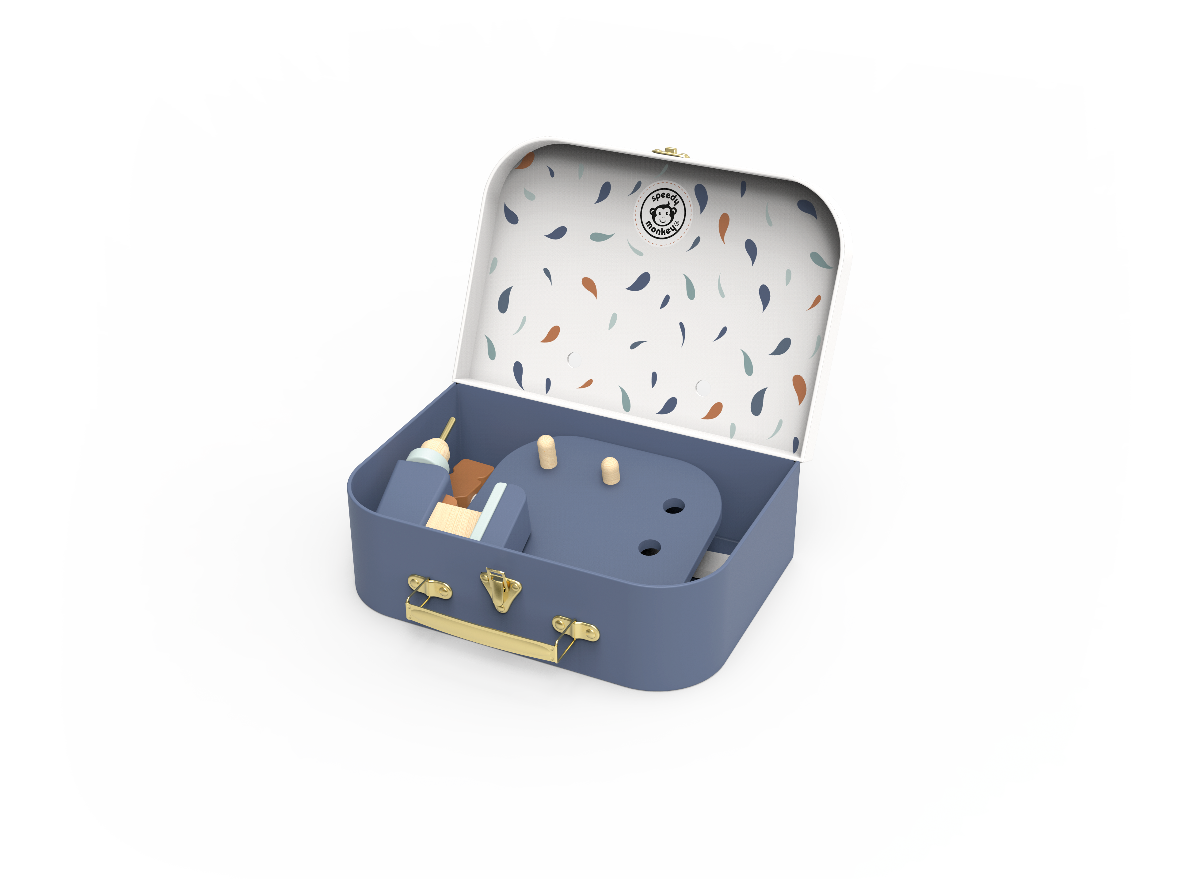 BTL Diffusion UK LTD – wholesale Wood toy – Child – Speedy Monkey Workbench suitcase4