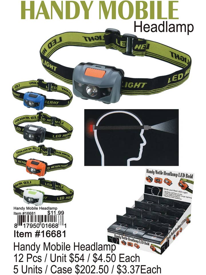Handy Mobile Headlamp for wholesale by Puka Creations