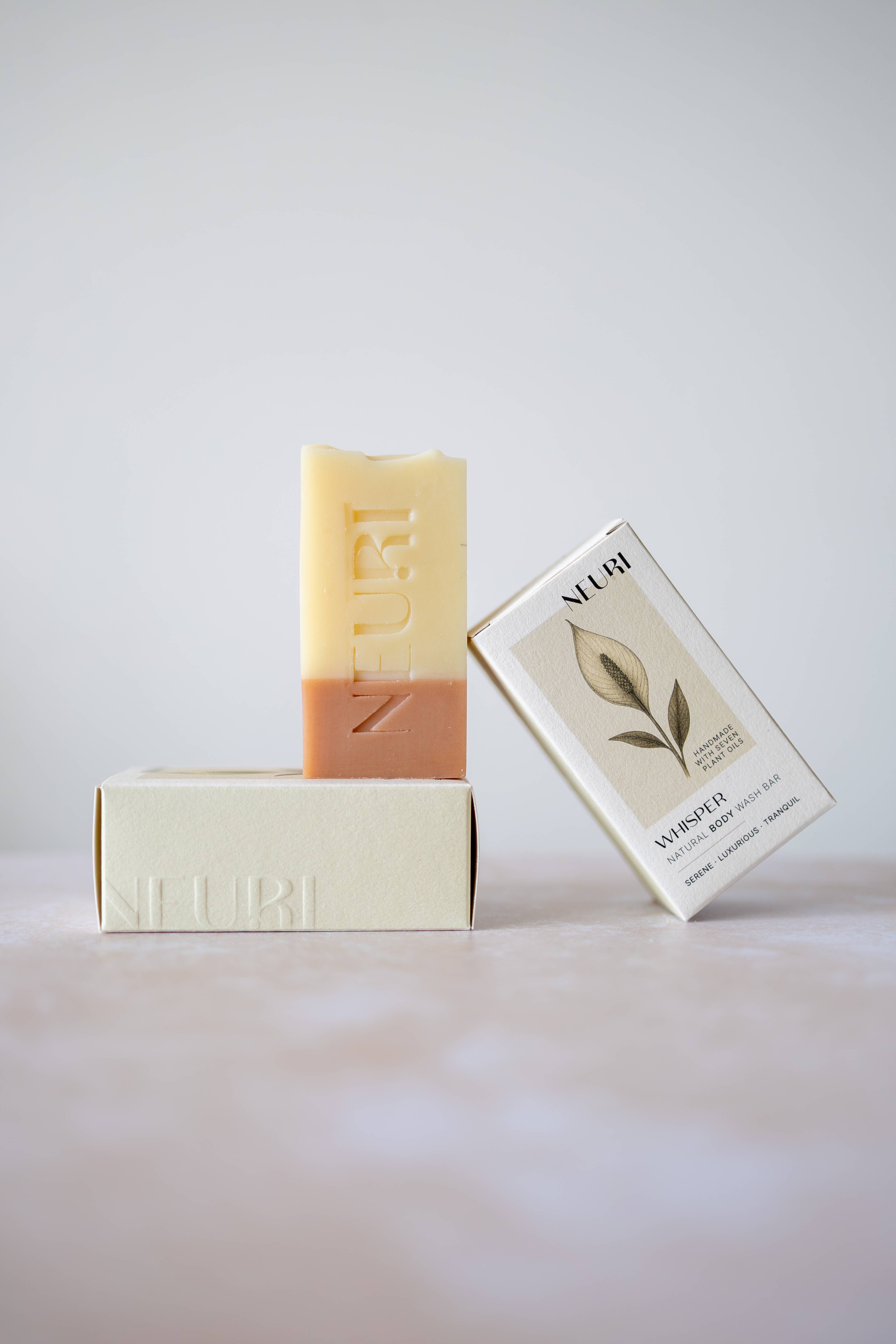 Neuri – wholesale Bar Soap – WHISPER Luxury BODY Wash Bar – Serene/Luxurious/Tranquil2