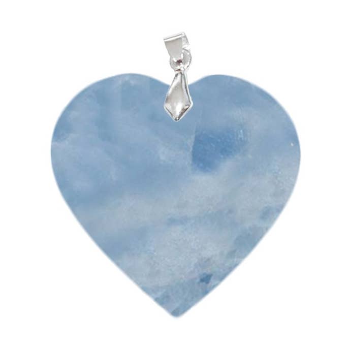 Pendentifs Calcite Bleue Cœur de 3 à 3.5 cm pour la vente par Artisans de Madagascar