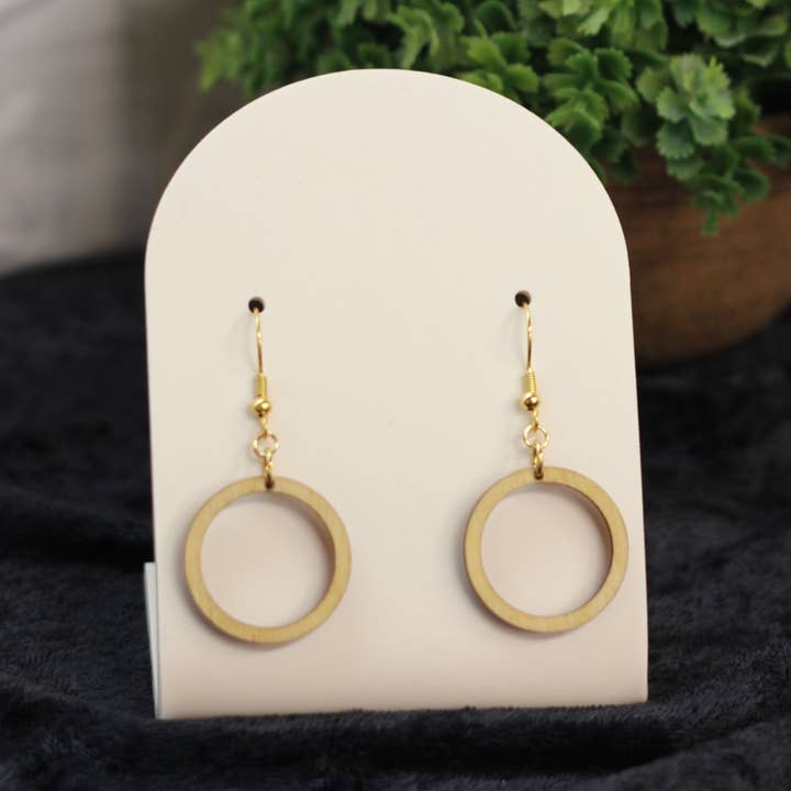 Træ Ring Øreringe for engroshandel hos Little Blue Jewelry + Displays by M3 Custom Designs