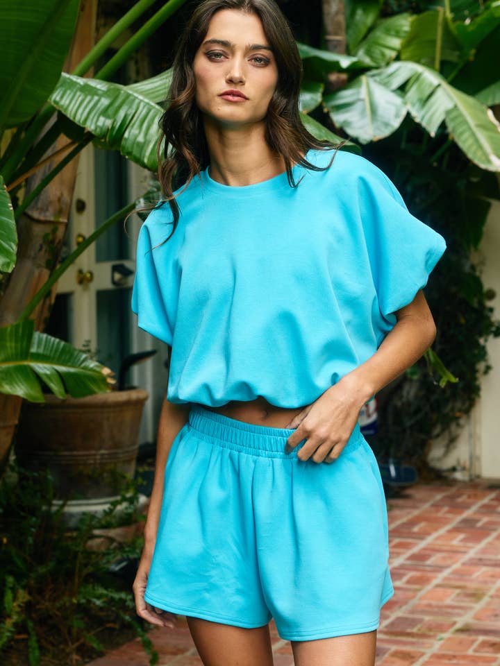 BUCKETLIST INC - Wholesale Shorts - Women's - P5468A Scuba Elastic Waist Banded Solid Shorts11