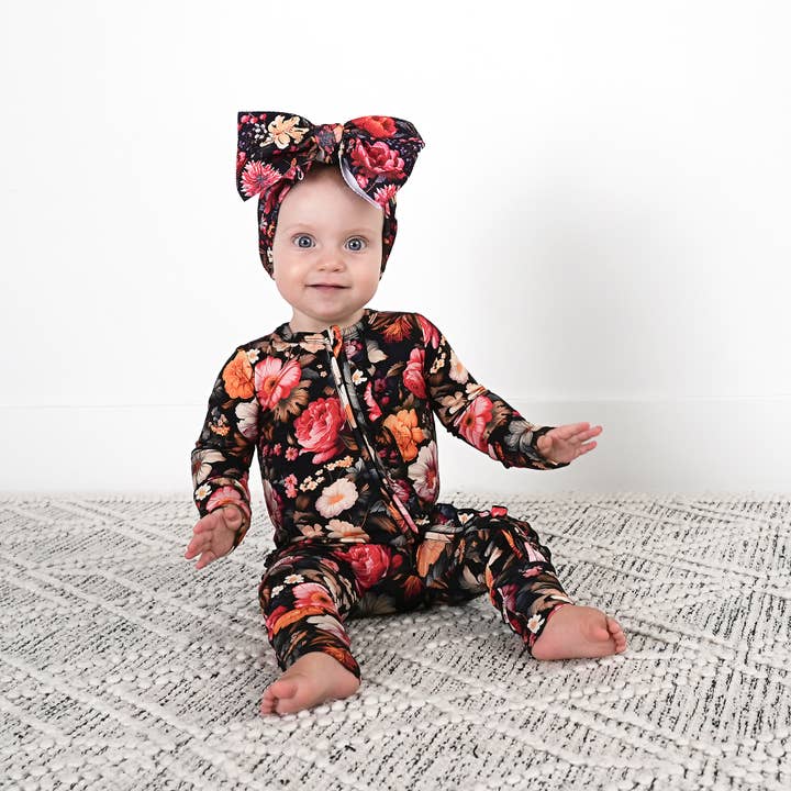 Gigi and Max - Wholesale Jumpsuit - Baby - Lola Ruffle Zip Bamboo Baby Clothing Outfit Floral