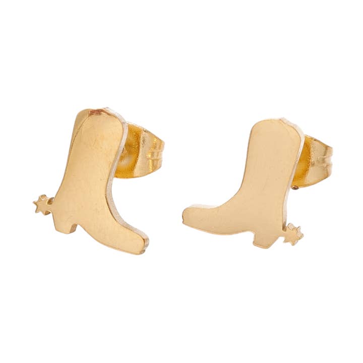 Annie Austen | Jewelry • Accessories - Wholesale Stud/Post Earrings - Cowboy Boot Studs0