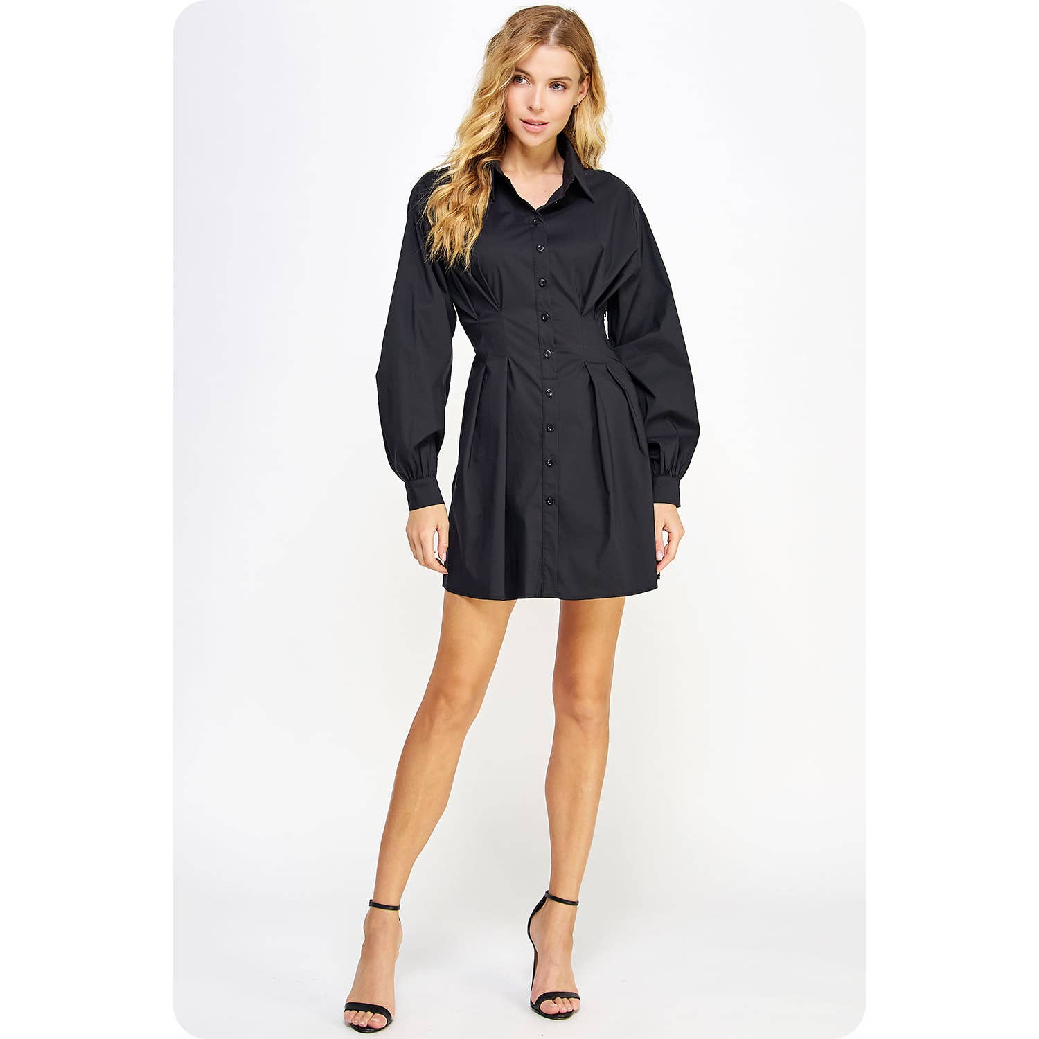 Strut & Bolt – wholesale Dress – Women's – Poplin Corset Shirt Mini Dress4
