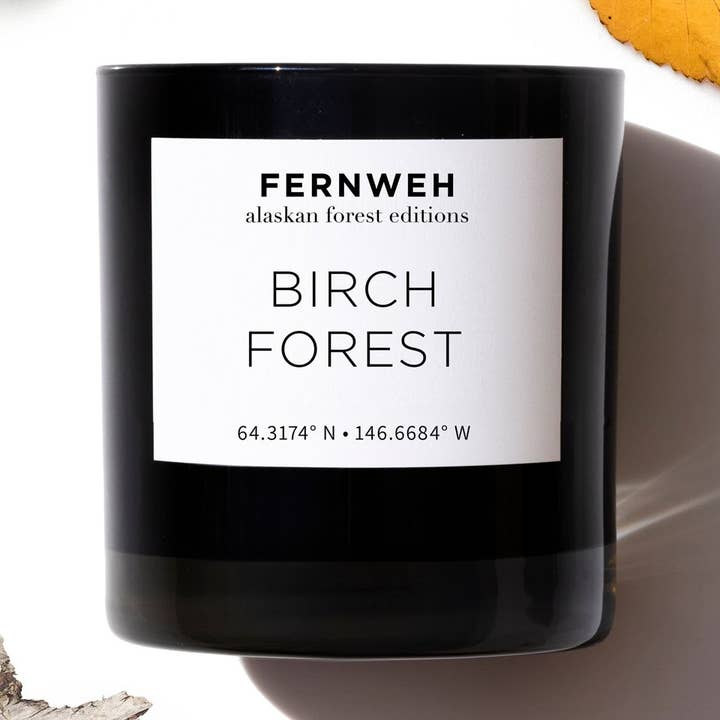 Fernweh Editions - Wholesale Jar/Filled Candle - Birch Forest Scented Soy Luxury Candle - 11oz Glass0