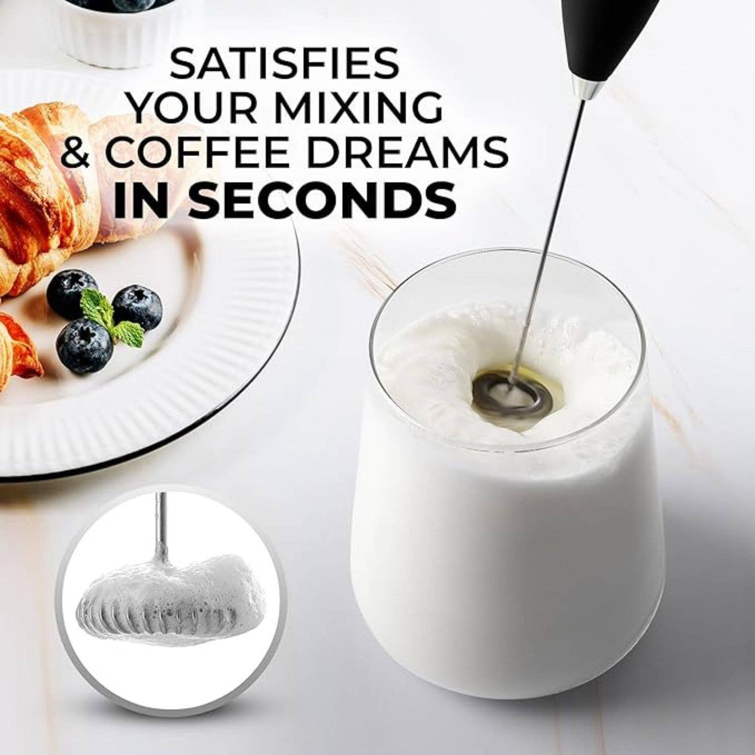 Zulay Kitchen - Wholesale Coffee Machine - Complete Milk Frother Set, Coffee Gift 3