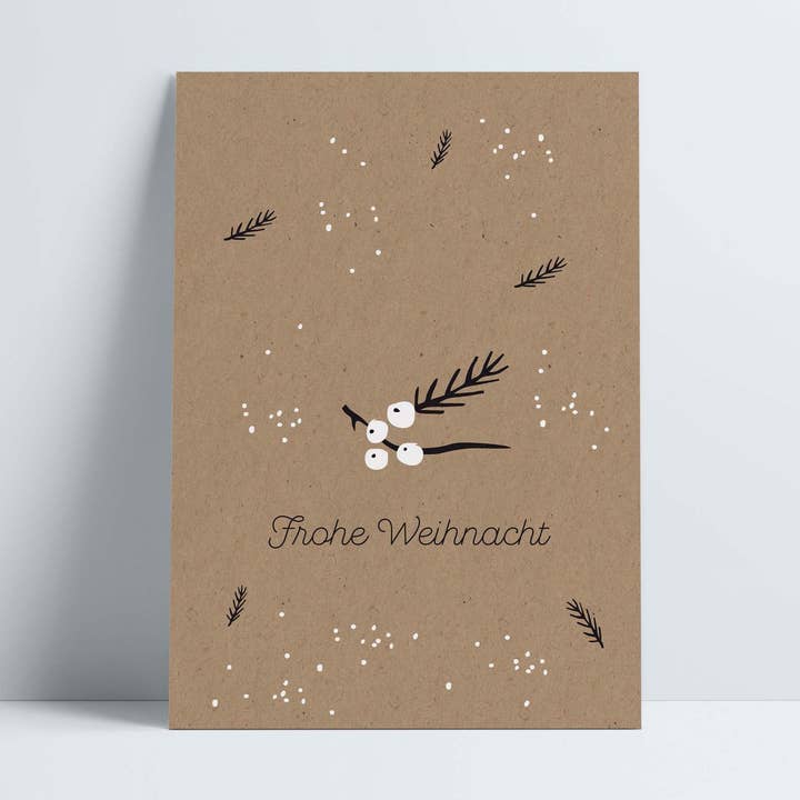 Designfräulein - Wholesale Christmas Card - Postcard // "Merry Christmas" Berries0