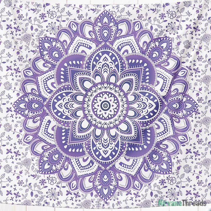Lilac Mandala Tapestry for wholesale by Nirvana Threads