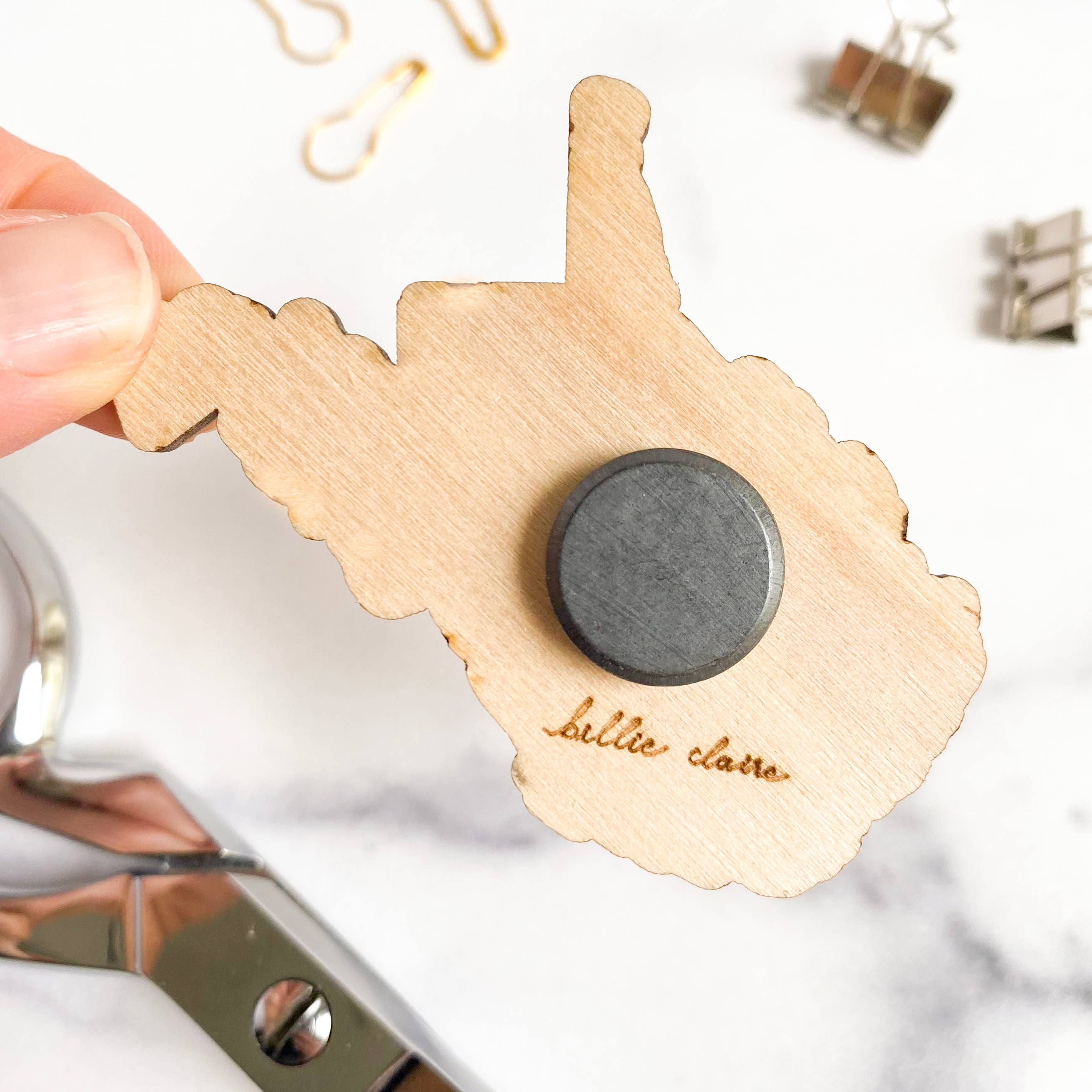 Billie Claire Illustration (Handmade) - Wholesale Magnet - Custom City-Specific Wood Magnets10