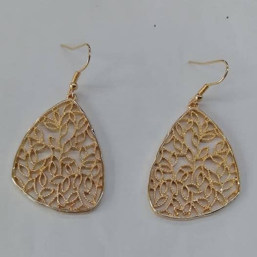 Pendientes colgantes con diseño de follaje de moda para venta al por mayor de S&A Fashions