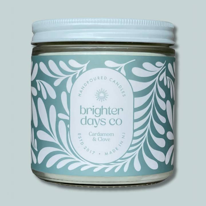 "Cardamom and Clove" Wooden Wick Soy Candle for wholesale by Brighter Days Co.