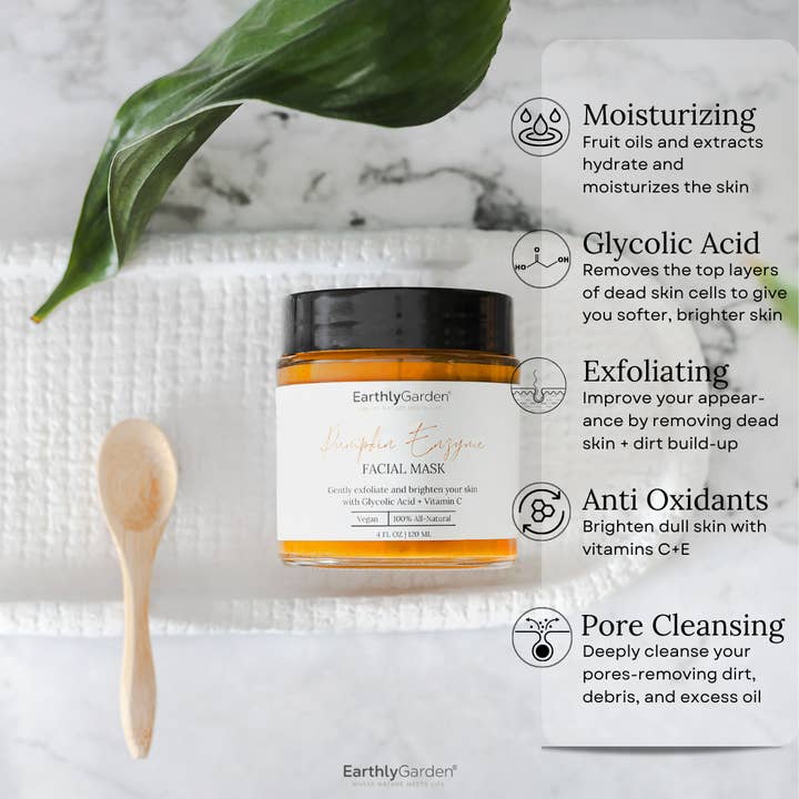 Earthly Garden® - Wholesale Skincare Face Mask - Pumpkin Enzyme Facial Mask, Vegan3