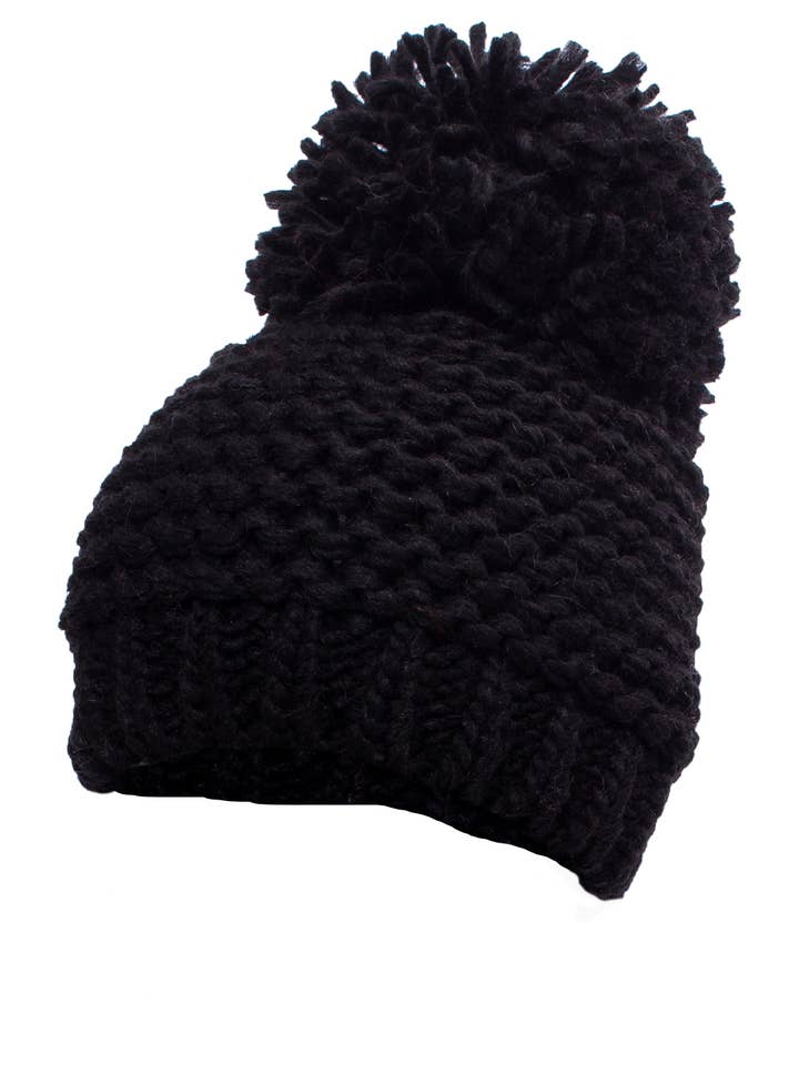 ENFÄRGAD HATT MED POM POMS 60% PC 15% WO 15% WP 10% VI MADE I för wholesale av Ayfee